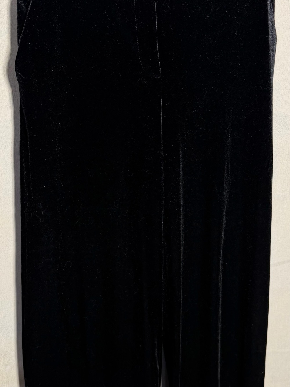 Tahari ASL Black Velvet Wide Leg Pants Size 10 Pull On Dressy Holiday Evening